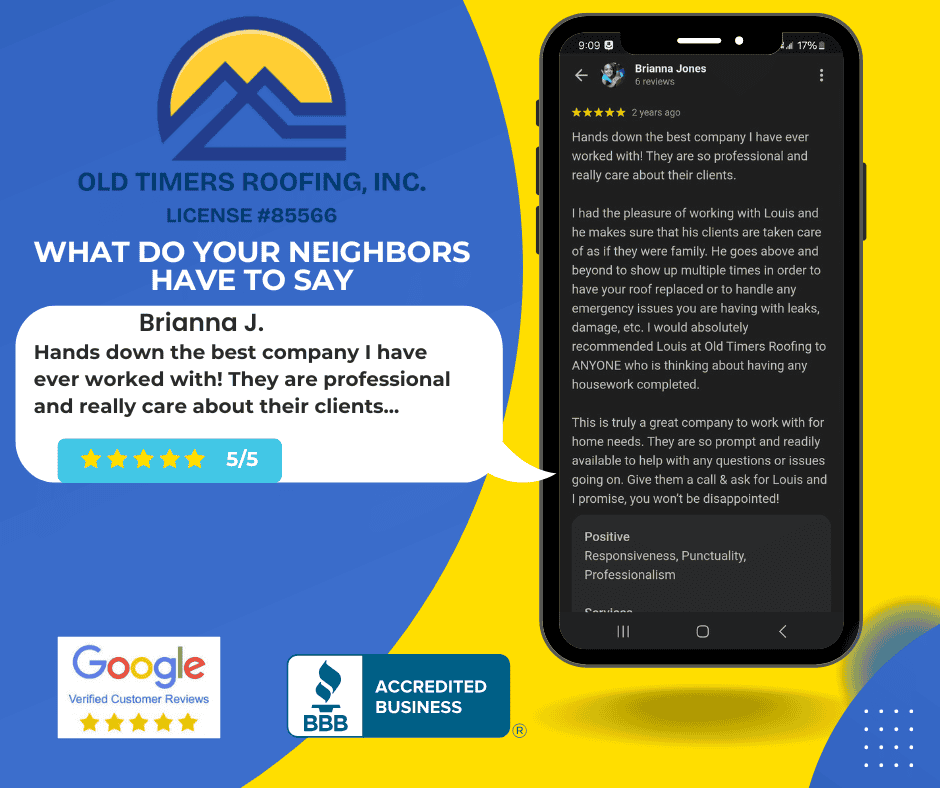 Customer review for roof inspection in Greensboro