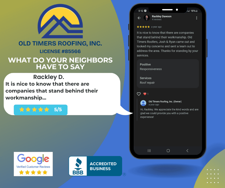 5-star Google review for roof replacement in Greensboro